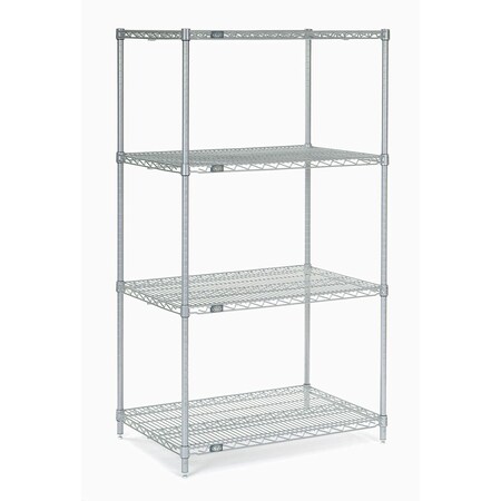 Nexel Wire Shelving, Poly-Z-Brite, 30W x 21D x 63H 21306Z